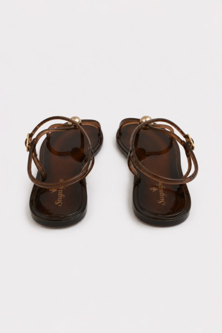 FLAT SANDALS WITH METAL DETAIL-26819023-330