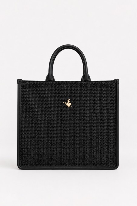 MONOCHROME CROCHET TOTE BAG-26819060-110