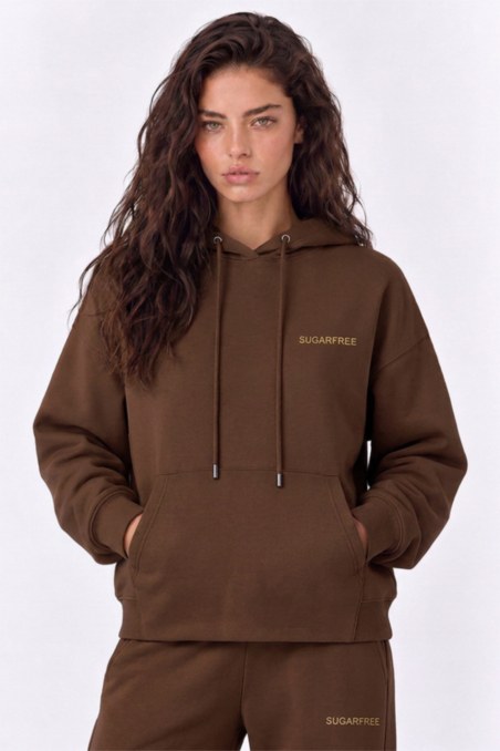 BASIC COTTON OVERSIZED HOODED SWEATSHIRT WITH INNER SOFT FLEECE FABRIC-26832028-332