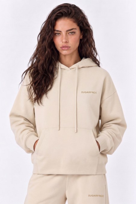BASIC COTTON OVERSIZED HOODED SWEATSHIRT WITH INNER SOFT FLEECE FABRIC-26832028-929