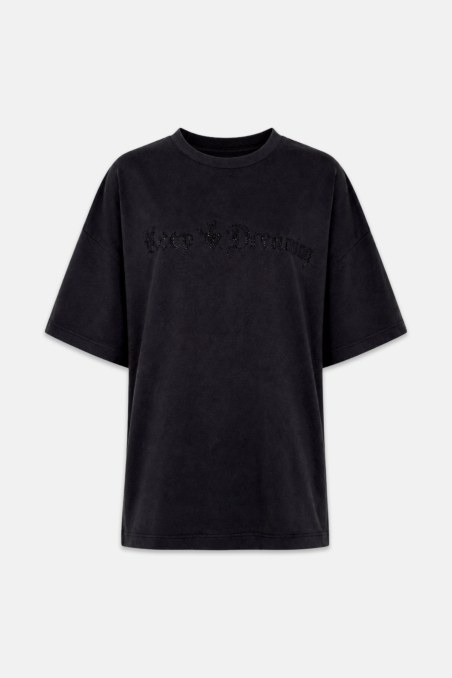 STRASS EMBELLISHED COTTON T-SHIRT-26832045-110