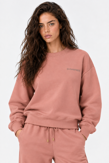 STRASS EMBELLISHED COTTON OVERSIZED SWEATSHIRT-26832069-720