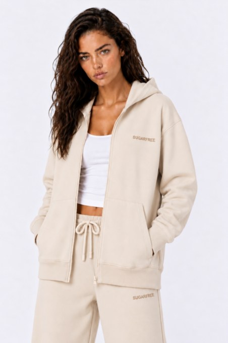 BASIC COTTON HOODED JACKET WITH INNER SOFT FLEECE FABRIC-26833028-929