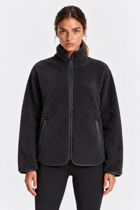FAUX SHEARLING OVERSIZED JACKET-26833057-110