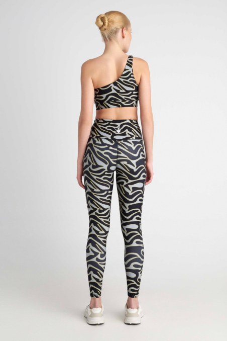 PRINTED HIGH-WAISTED SPORTS LEGGINGS WITH SCRUNCH BACK DETAIL-26845030-215