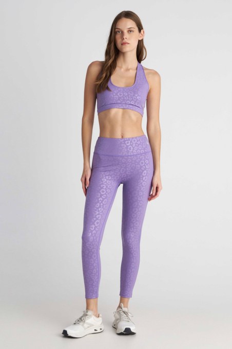 LEOPARD PRINTED HIGH-WAISTED SPORTS LEGGINGS-26845043-805
