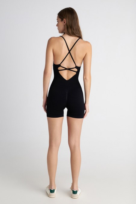 SEAMLESS SPORTS JUMPSUIT WITH STRAPPY CROSSED BACK-26847024-110