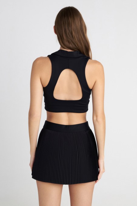 MONOCHROME CROP TOP WITH COLLAR AND OPEN BACK-26848020-110
