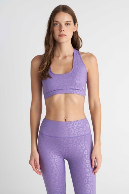 LEOPARD PRINTED SPORTS CROP TOP / BRA-26848023-805