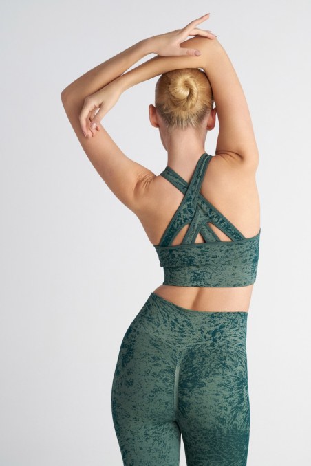 PRINTED CROP TOP / SPORTS BRA WITH CROSSOVER BACK-26848027-414