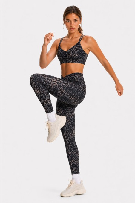 LEOPARD PRINTED SPORTS LEGGINGS-26865079-214