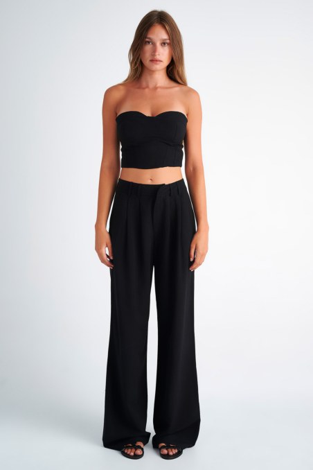 'KENDALL + KYLIE' ΜΟΝΟΧΡΩΜΟ FLARE ΠΑΝΤΕΛΟΝΙ ΜΕ ΠΙΕΤΕΣ-KKW402005-001